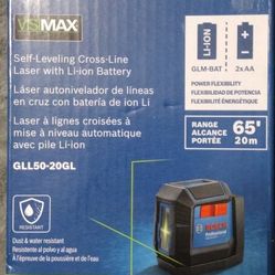 Bosch GLL50-20GL Green-Beam Self-Leveling Cross-Line Laser, designed for leveling and alignmen