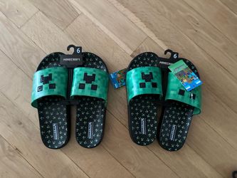 Minecraft Slide Sandal Shoes Size 6 Boys $5 Each