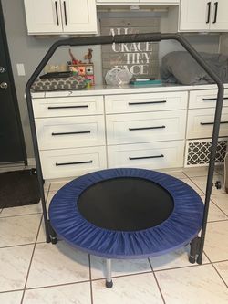 Adult workout  trampoline