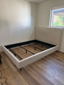 Queen Upholstered Platform Bed Frame