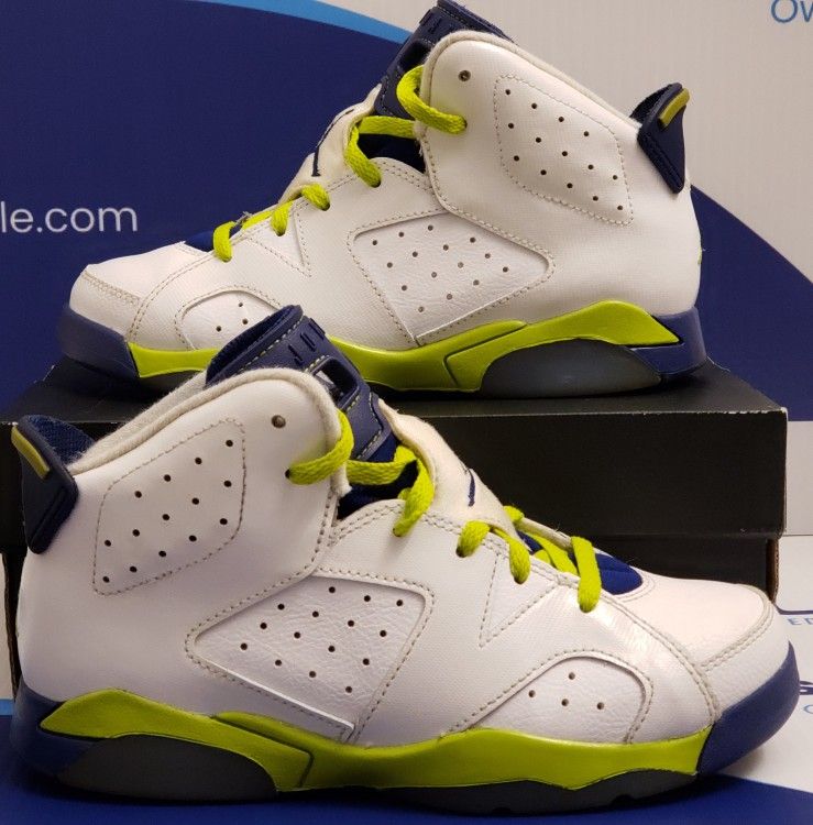 Reconditioned Nike Air Jordan 6 RetroFierce Green Kids 3y