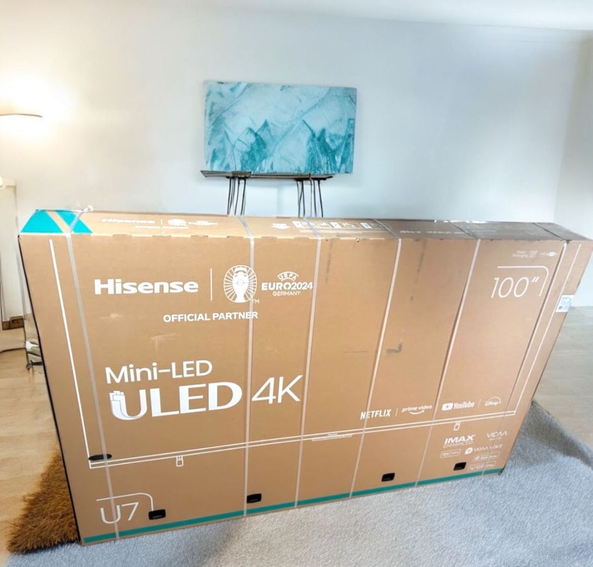 HD363 100u76 100” Hisense smart 4k Uled Qled hdr Google tv 