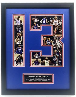 Paul George Los Angeles Clippers #13 NBA Collage Art