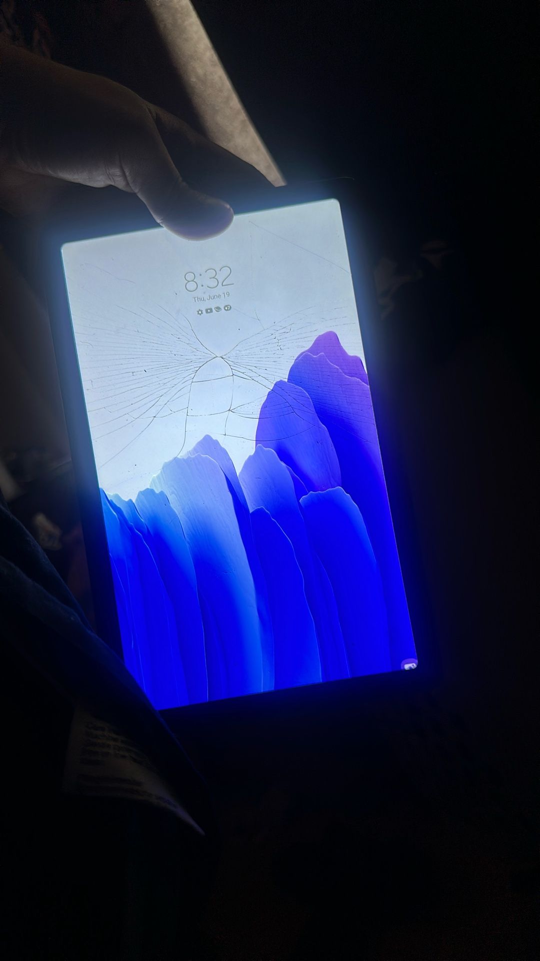 Tablet With Crack Screen