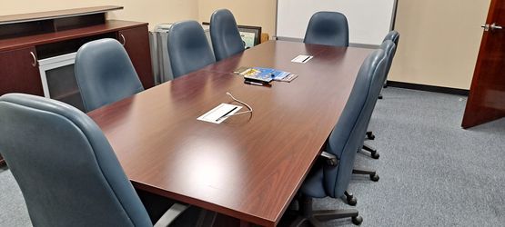 10’ Ft. Rectangular Conference Table w/Power Modules
