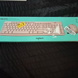 Logitech Pink Keyboard And Mouse Set 