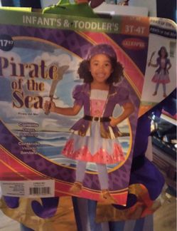 Pirate little girls costume