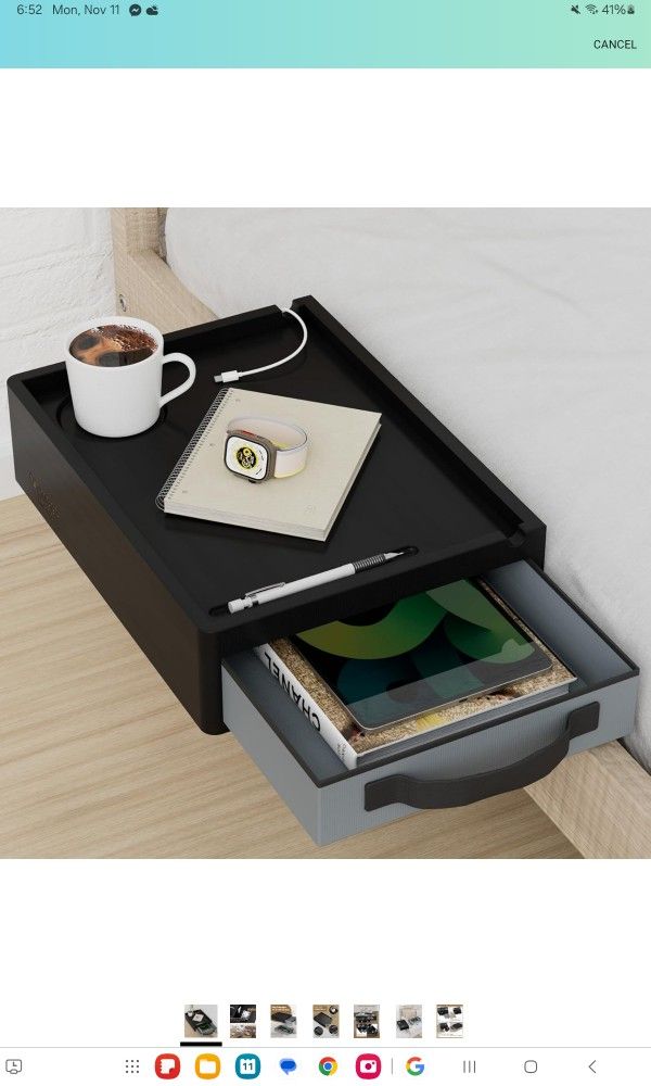 Bedside Organizer With Drawer For Bunk Bed