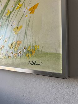 60s/70s LeBlanc Signed Original Canvas Painting Framed