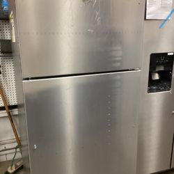 Whirlpool 20.5 cu.ft. Top Freezer Refrigerator In Stainless Steel 