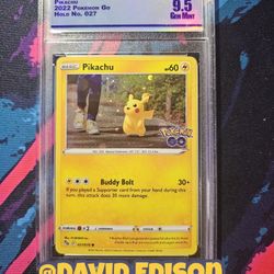 2022 Pokemon Go Pikachu-Holo R 028/078 CCG 9.5 Gem Mint