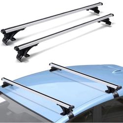 Universal Roof Rack Adjustable 48" Cross Bars, Upgraded Aluminum Alloy Car Roof