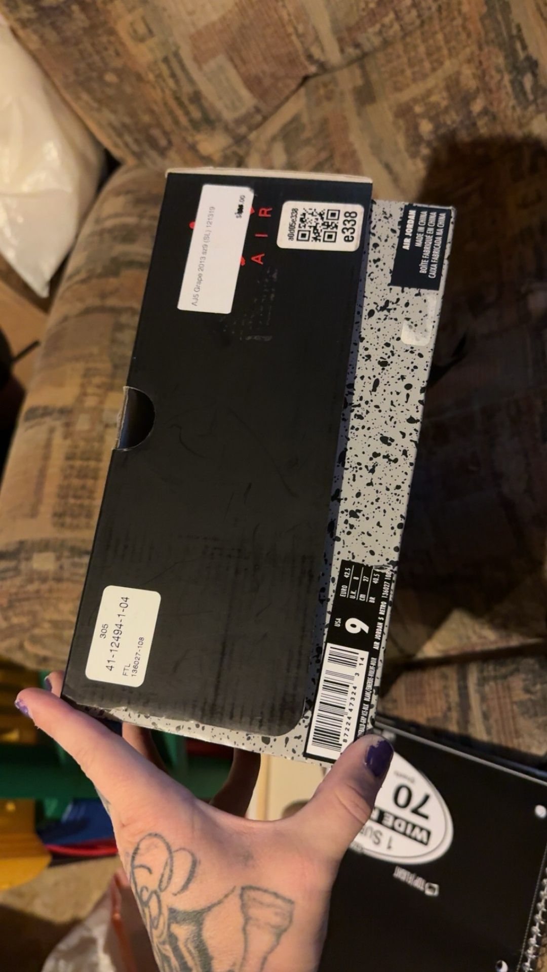 AIR JORDAN GRAPE 5s Retro 2013