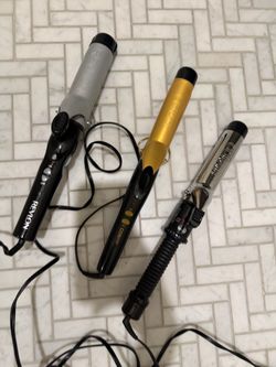 Revlon and Conair Curling Irons Set of 3