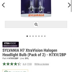 SYLVANIA H7 XtraVision Halogen Headlight Bulb (Pack of 2) - H7XV/2BP