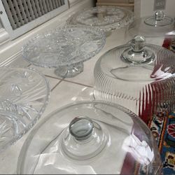 12” Round Cake Stand With Lid $25 Each Crystal 