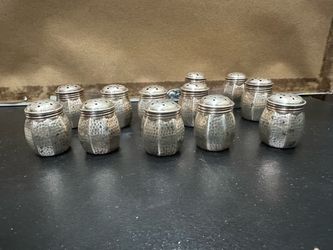 shakers 12 miniature Sterling, silver salt and pepper shakers