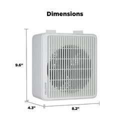 Pelonis 1500W 3-Speed Electric Fan-Forced Space Heater - White