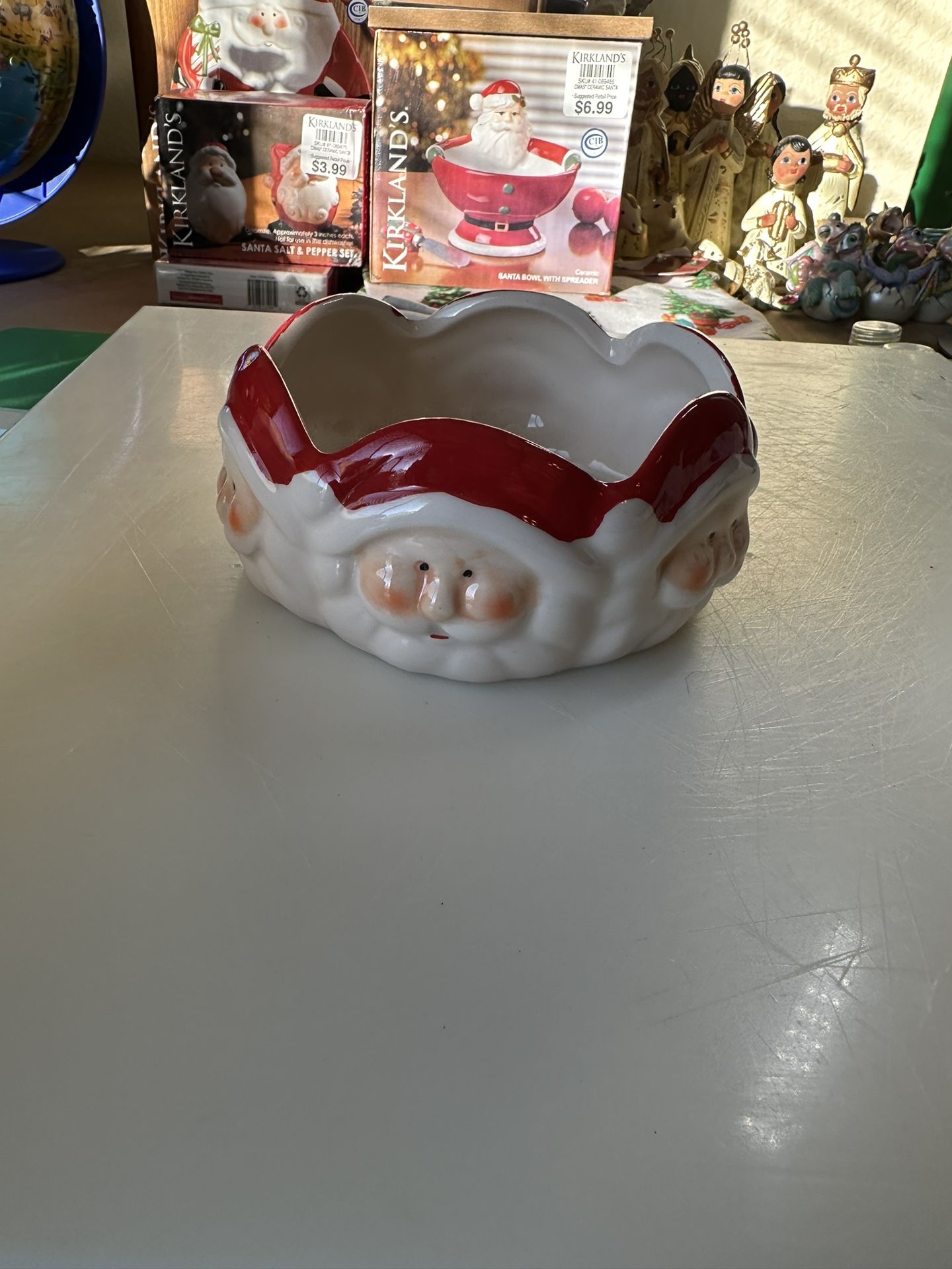 Santa Candle Holder