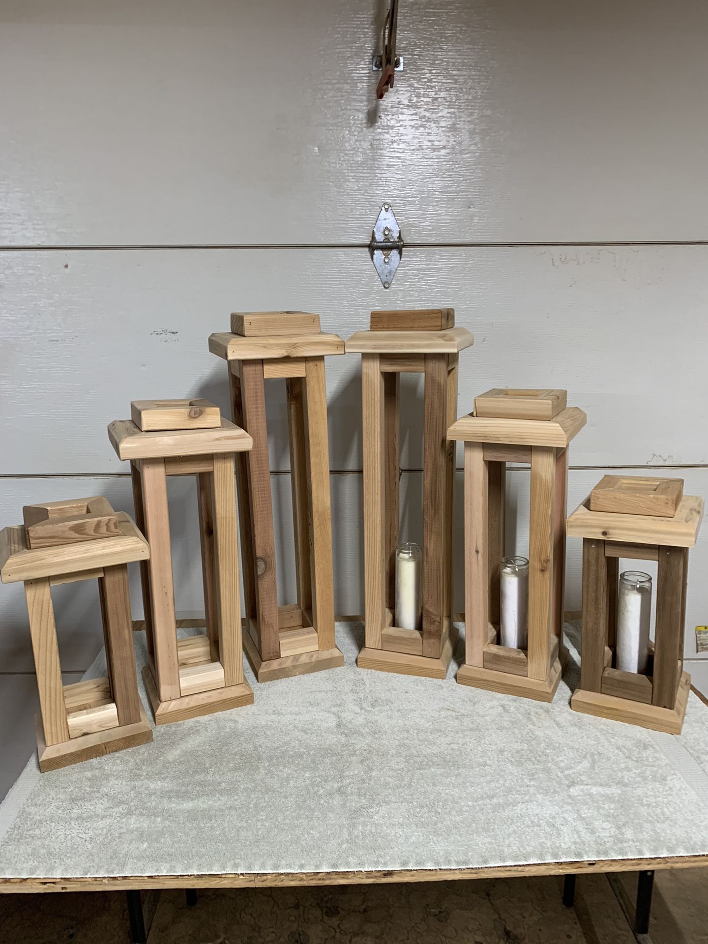Wooden candle Lanterns