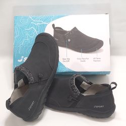 Jsport Ladies' Alice Slip-On Faux Fur Comfort Shoes Size 10