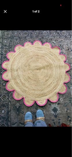 Jute scallop rug