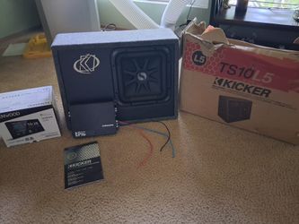 Brand new kicker solo baric TS10 L54 and  epic750 audio control amp  mono block