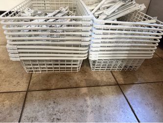 20 white AURDAL IKEA wire baskets -60% off retail!