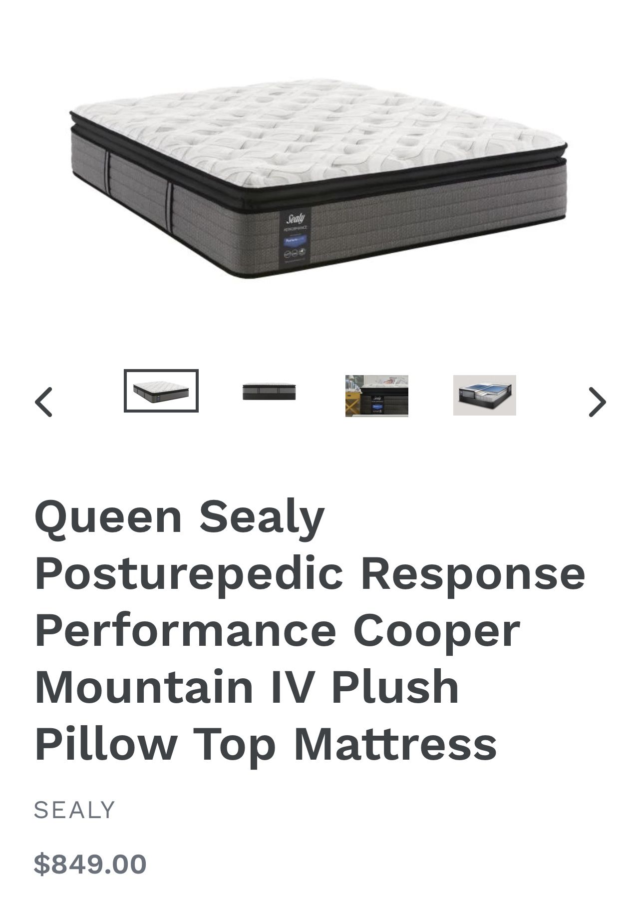 BRAND NEW SEALY CALIFORNIA KING PILLOWTOP MATTRESS ONLY