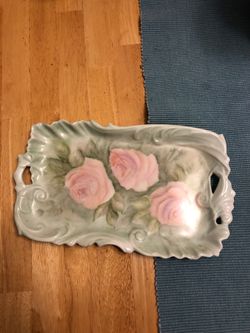 Vintage crystal bowl & plate