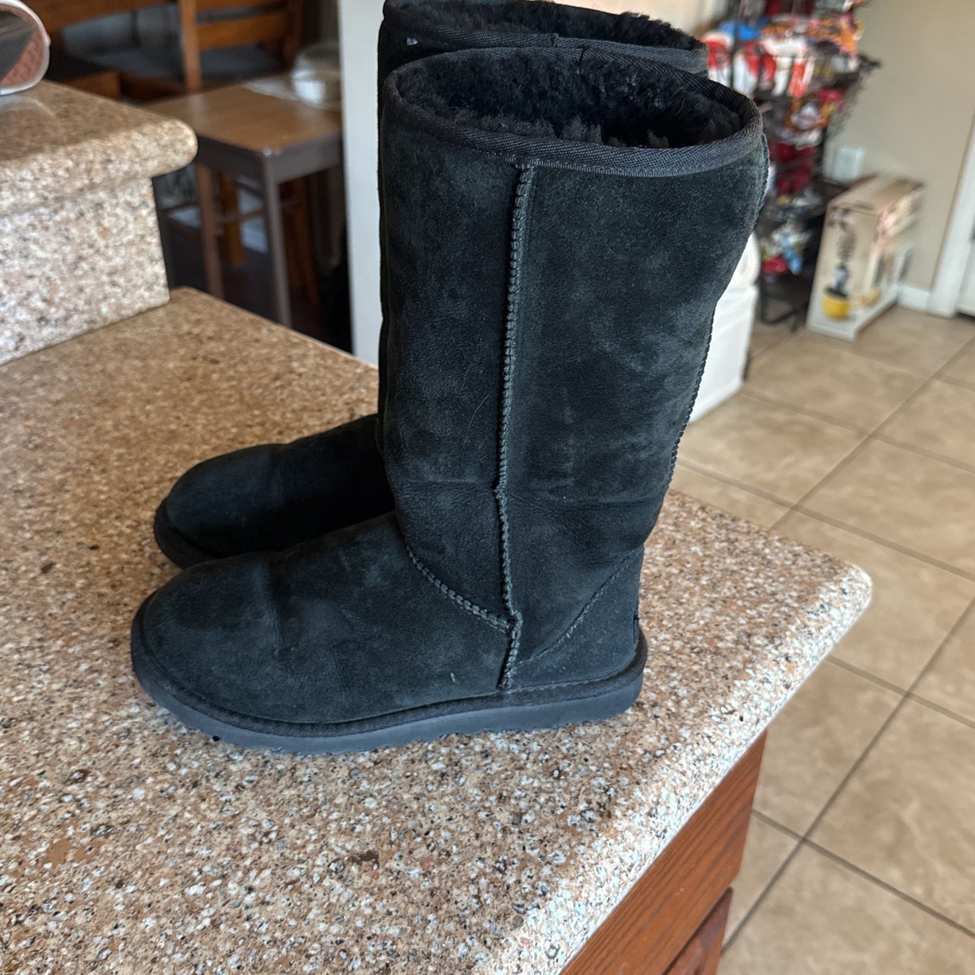 UGG Boots Tall Black Size US 6 
