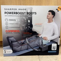 SHARPER IMAGE POWERBOOST BOOTS AIR COMPRESSION LEG RECOVERY