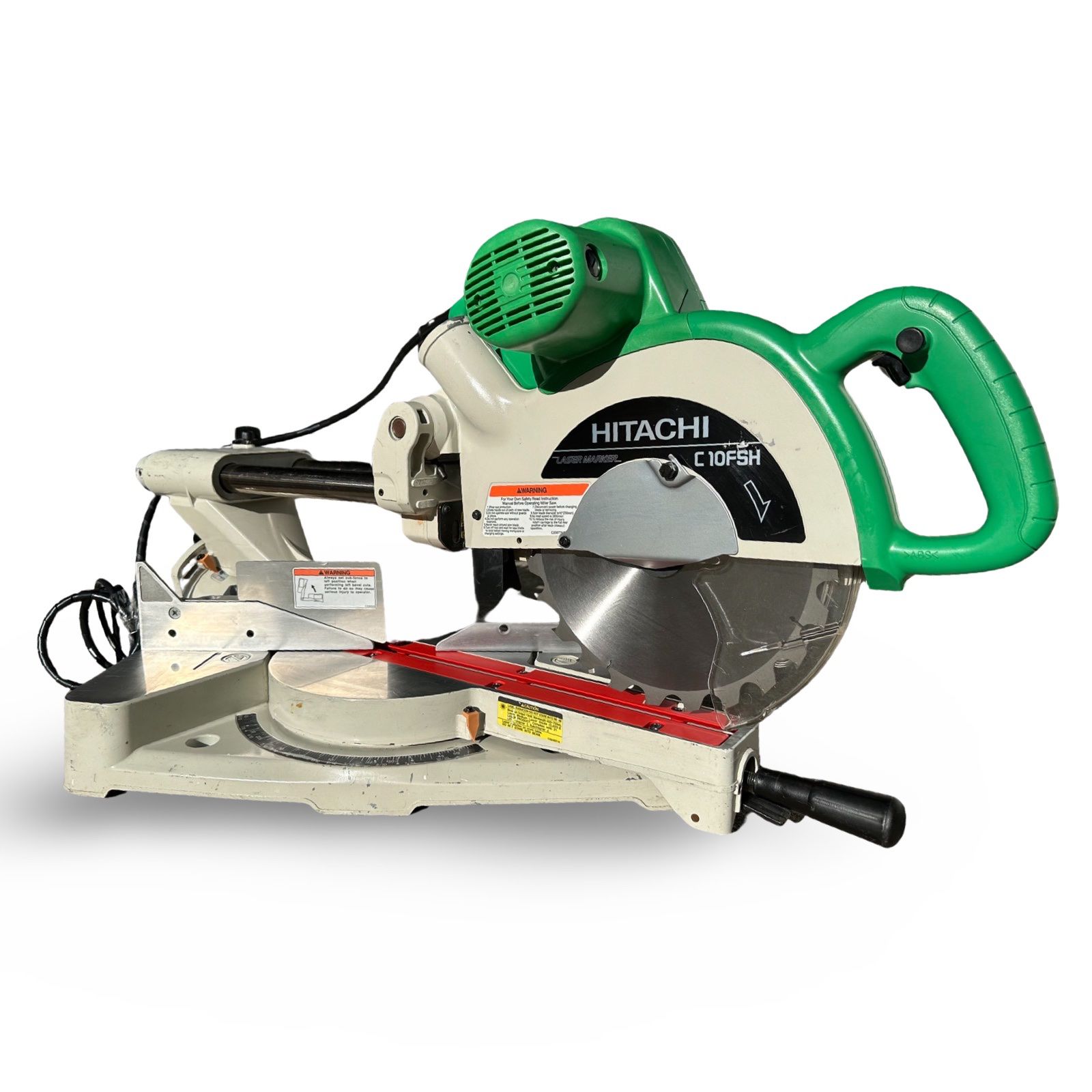 Hitachi C10FSH 10” Dual Bevel Sliding Compound Miter Saw Crafted In Japan Clean!