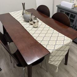 Wooden Dining Table With Chairs