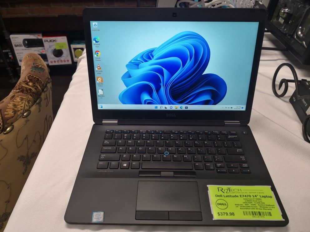 Dell Latitude E7470 i7 2.60GHz 16GB RAM 512GB SSD W11Pro 14" 1920X1080 Screen