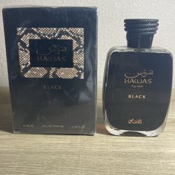  Rasasi Hawas Black Eau De Parfum for Men, Brand New Sealed