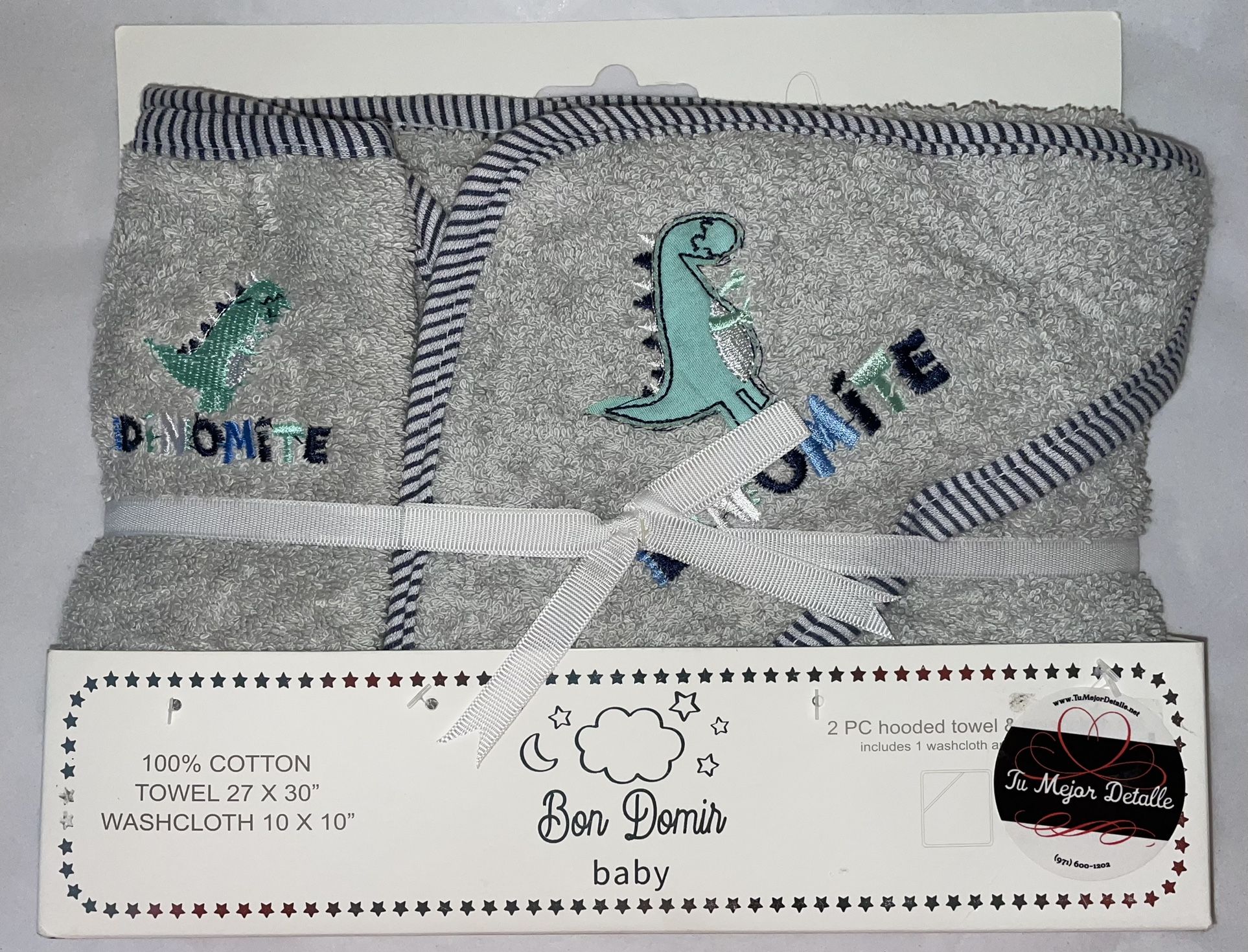 Dino Towel And Washcloth Set