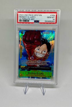 MONKEY D LUFFY OP07-109 PSA 10 ALT ART One Piece 500 YEARS IN THE FUTURE English