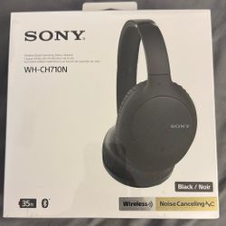 Sony WH-CH710N Wireless Over-Ear Headphones - Black-New Seal