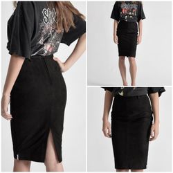 One Teaspoon Freelove Suede Pencil Skirt Small