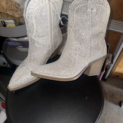 Rhinestone Boots Women 71/2