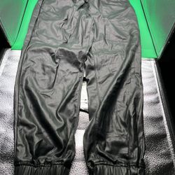 BlankNYC Black Widow Faux Leather Joggers