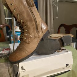 Brown Leather Boots 