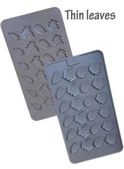 BRAND NEW Mini Skater 2 PSC 24-cavity Leaf Shape Silicone Mold for Making Soap, Candle, Candy, Chocolate, and More (Leaf Shape Mold)