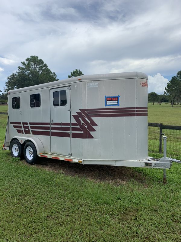 1997 Sooner trailer 2 horse slant load all aluminum for Sale in