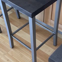 4 Grey Bar Stools