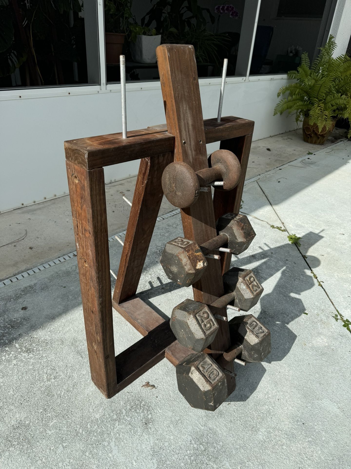 Dumbbell Rack With Dumbbells