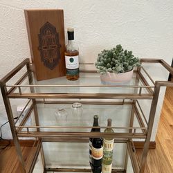 Metal And Glass Bar Cart 