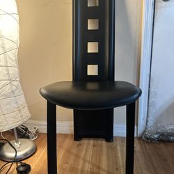 Set of 4 Black Dining Chairs
