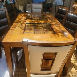 6 Chair Dining Table &China Cabinet